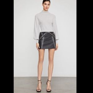 BCBG Cropped Mock Neck Sweater